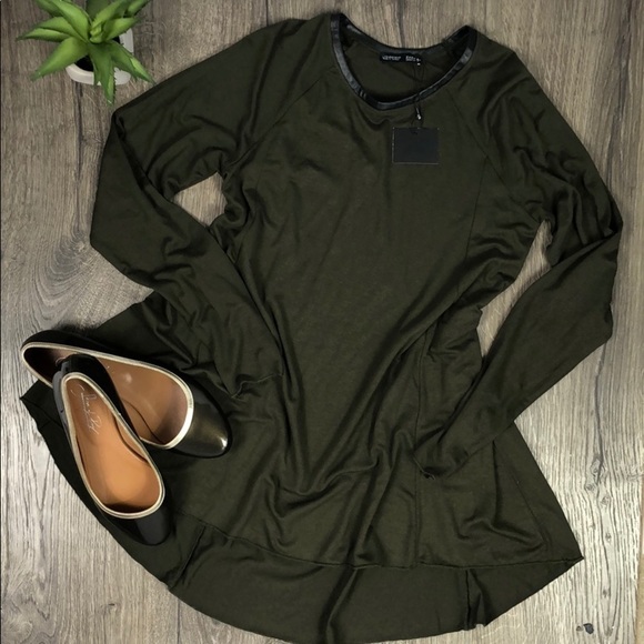 Zara Tops - New Zara Soft Stretch Long Sleeve Top Camo Green